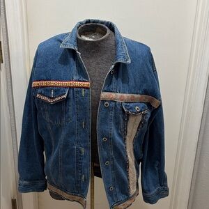 Vintage 80’s ABS Embroidered Denim Jacket